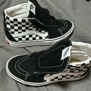 High Top Checkered Vans